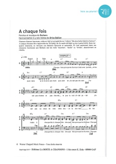 Aperçu de la partition À chaque fois