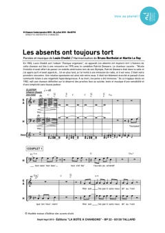 Aperçu de la partition Les absents ont toujours tort