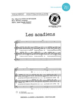 Aperçu de la partition Les Acadiens