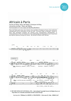 Aperçu de la partition Africain à Paris