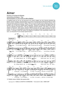 Aperçu de la partition Aimer