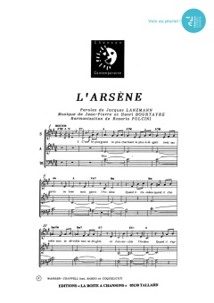 Aperçu de la partition L'Arsène