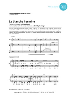Aperçu de la partition La blanche hermine