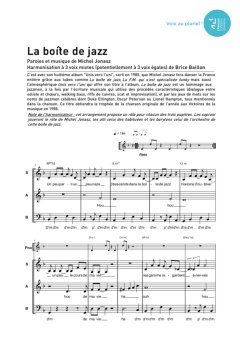 Aperçu de la partition La boîte de jazz