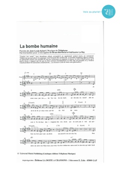 Aperçu de la partition La bombe humaine