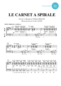 Aperçu de la partition Le carnet à spirale