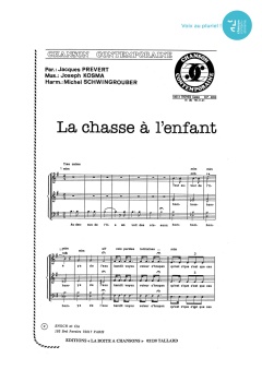 Aperçu de la partition La chasse à l'enfant