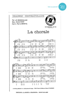 Aperçu de la partition La chorale