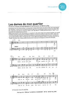 Aperçu de la partition Les dames de mon quartier