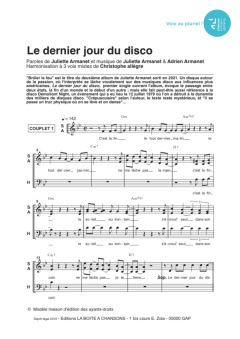Aperçu de la partition Le dernier jour du disco