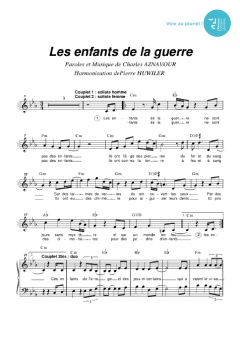 Aperçu de la partition Les enfants de la guerre