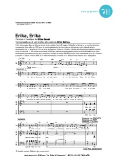Aperçu de la partition Erika. Erika