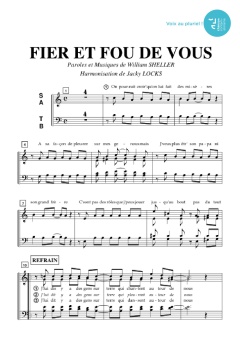 Aperçu de la partition Fier et fou de vous