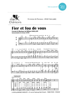 Aperçu de la partition Fier et fou de vous
