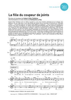 Aperçu de la partition La fille du coupeur de joints