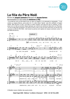 Aperçu de la partition La fille du Père Noël