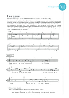 Aperçu de la partition Les gens