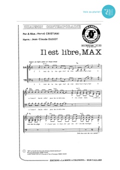 Aperçu de la partition Il est libre. Max