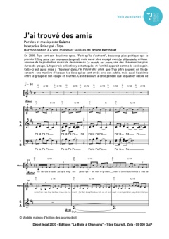 Aperçu de la partition J'ai trouvé des amis
