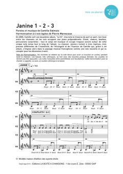 Aperçu de la partition Janine 1-2-3