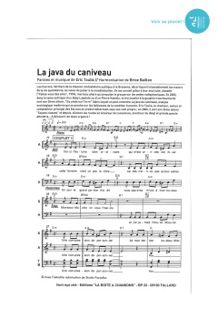 Aperçu de la partition La java du caniveau