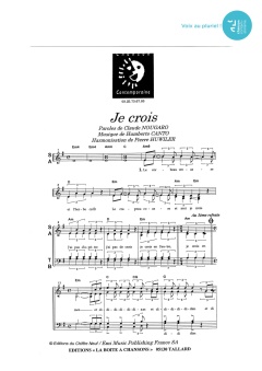 Aperçu de la partition Je crois