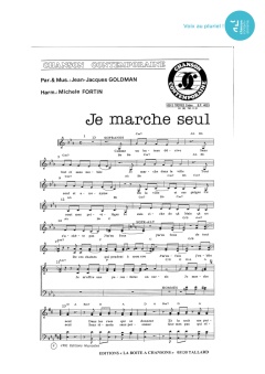 Aperçu de la partition Je marche seul