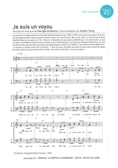 Aperçu de la partition Je suis un voyou
