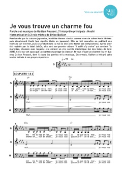 Aperçu de la partition Je vous trouve un charme fou