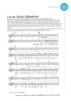 Aperçu de la partition Le lac Saint-Sebastien