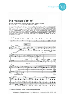 Aperçu de la partition Ma maison c'est toi