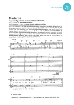 Aperçu de la partition Madame