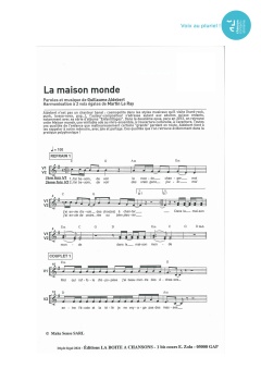 Aperçu de la partition Maison monde