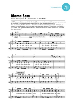 Aperçu de la partition Mama Sam