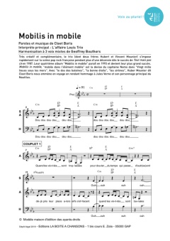 Aperçu de la partition Mobilis in mobile