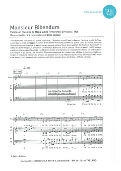 Aperçu de la partition Monsieur Bibendum