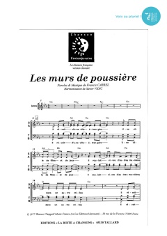 Aperçu de la partition Les murs de poussière
