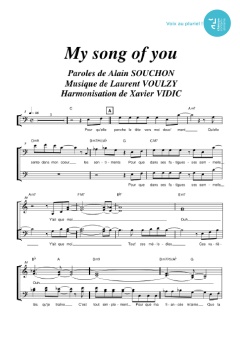 Aperçu de la partition My song of you