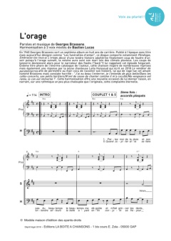 Aperçu de la partition L'orage