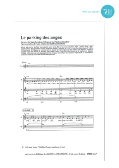 Aperçu de la partition Le parking des anges