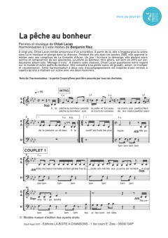 Aperçu de la partition La pêche au bonheur