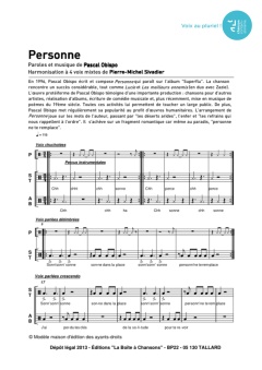 Aperçu de la partition Personne