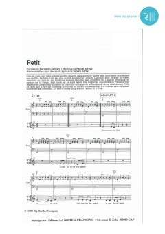 Aperçu de la partition Petit