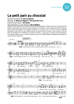 Aperçu de la partition Le petit pain au chocolat