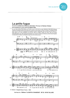 Aperçu de la partition La petite fugue
