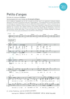 Aperçu de la partition Petits d'anges