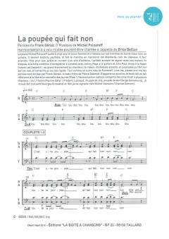 Aperçu de la partition La poupée qui fait non