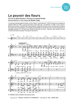 Aperçu de la partition Le pouvoir des fleurs