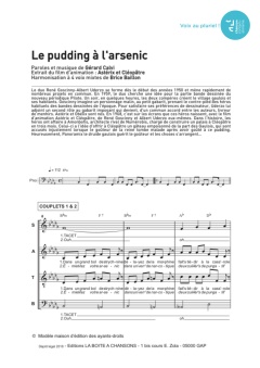 Aperçu de la partition Le pudding à l'arsenic