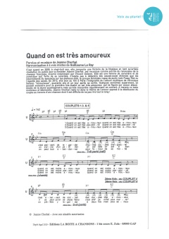 Aperçu de la partition Quand on est très amoureux